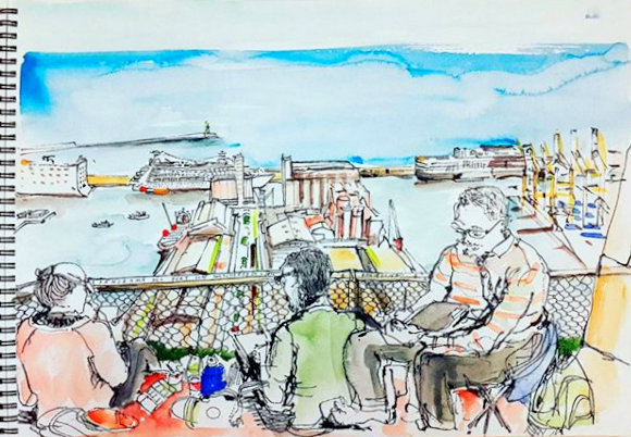 Блог Кати Осиной. Рисунки из путешествий. Каникулы в Барселоне, апрель 2016.