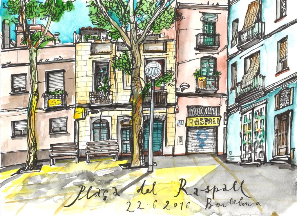 Блог Кати Осиной. Рисунки из путешествий. Шесть дней в Барселоне (июнь 2016)