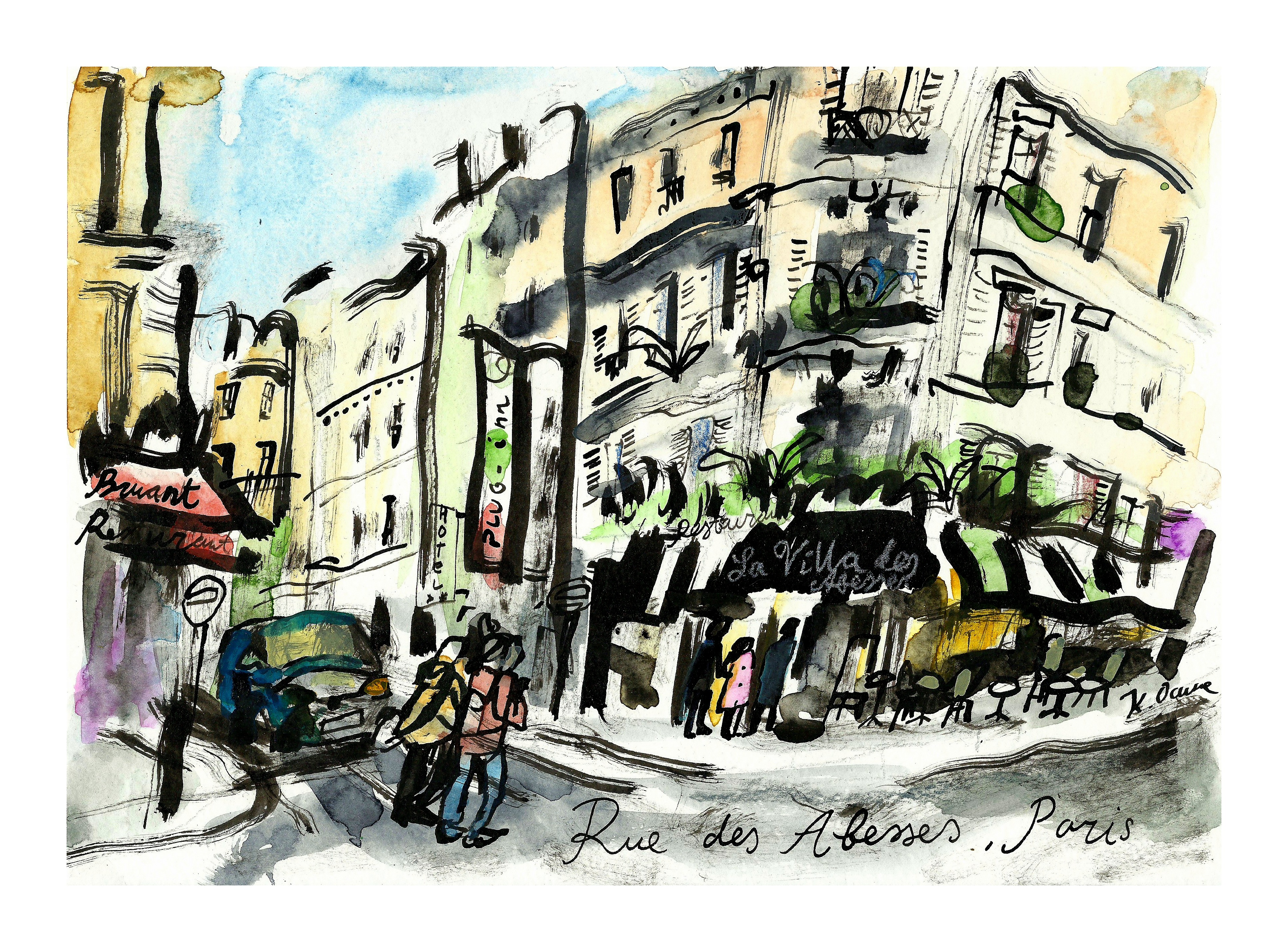 Блог Кати Осиной. Рисунки из Путешествий. Прогулка по Монмартру.
