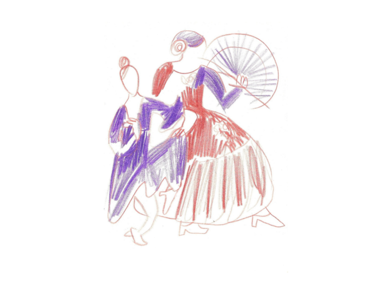 Блог Кати Осиной. Рисунки из путешествий. Как нарисовать танец?
