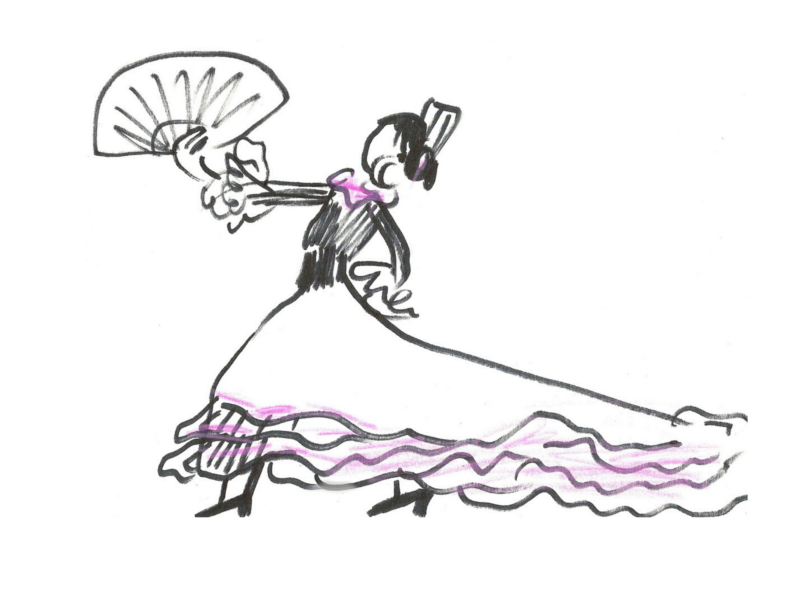 Блог Кати Осиной. Рисунки из путешествий. Как нарисовать танец?